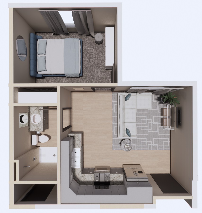 1 Bedroom Floor Plan