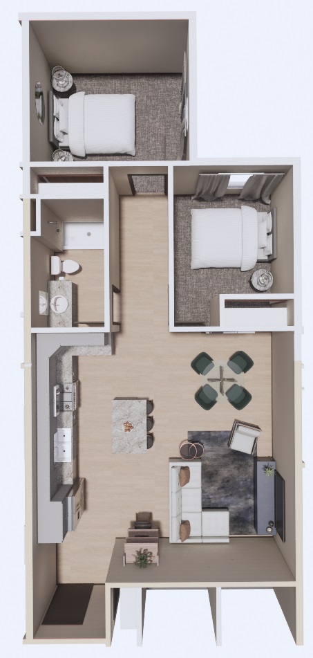 2 Bedroom Floor Plan